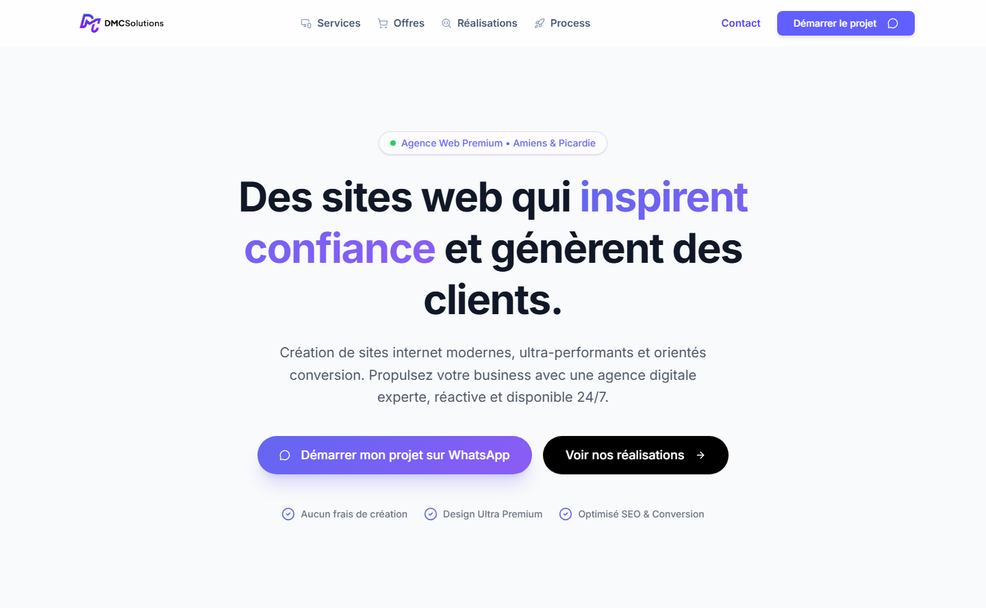 Aperçu du site de DMCSolutions