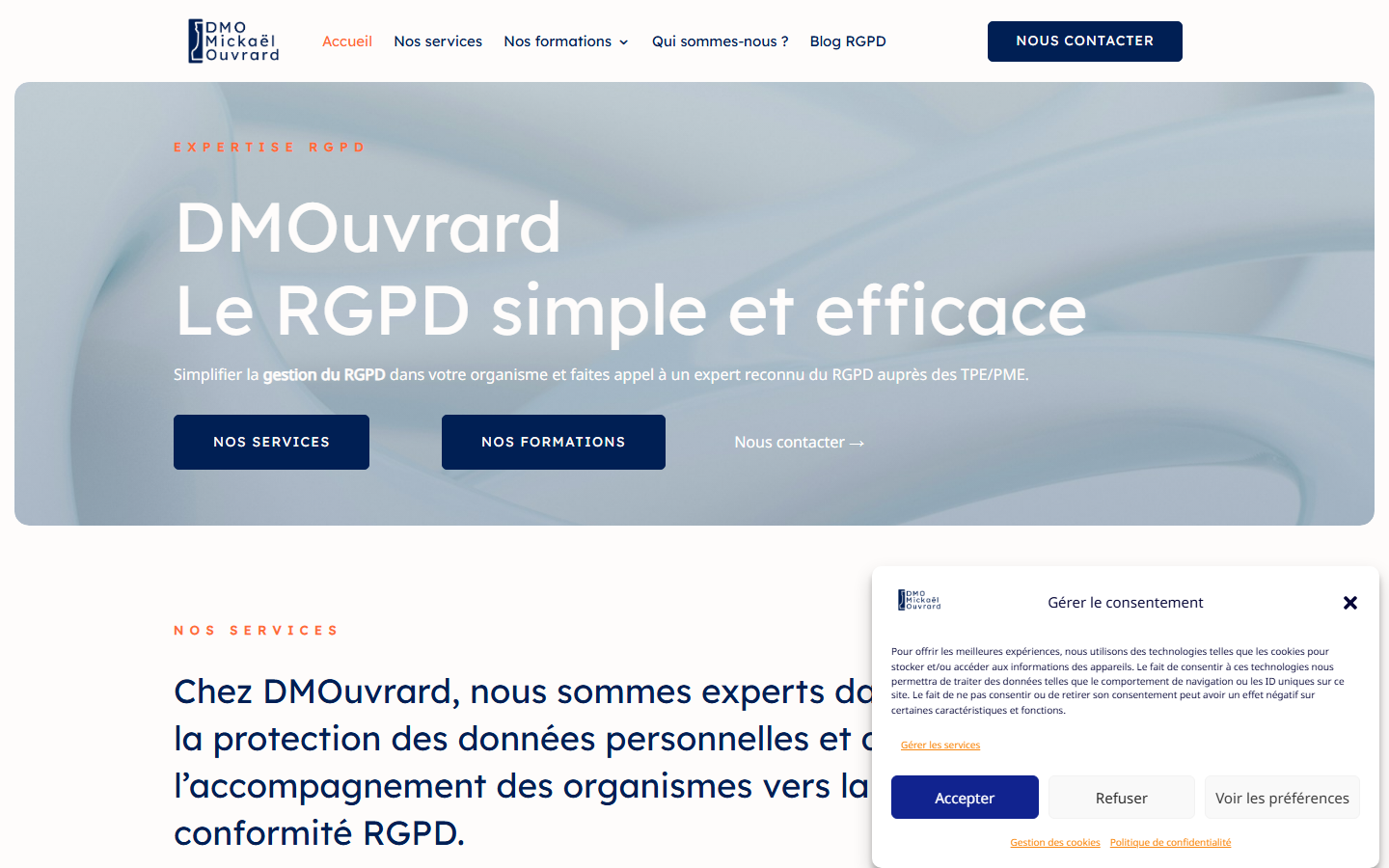 Aperçu du site de DMOuvrard