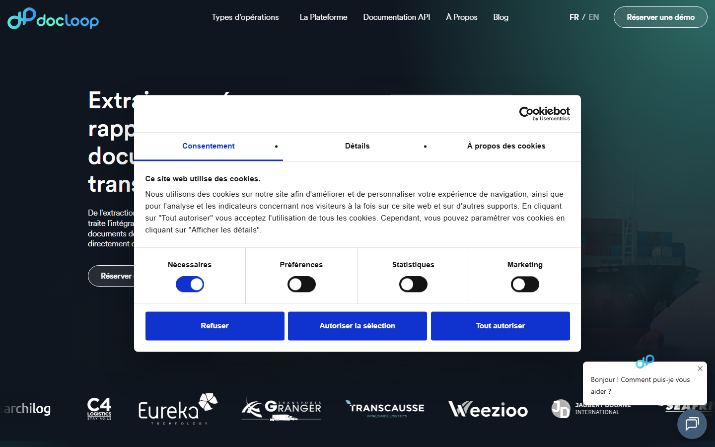 Aperçu du site de DOCLOOP