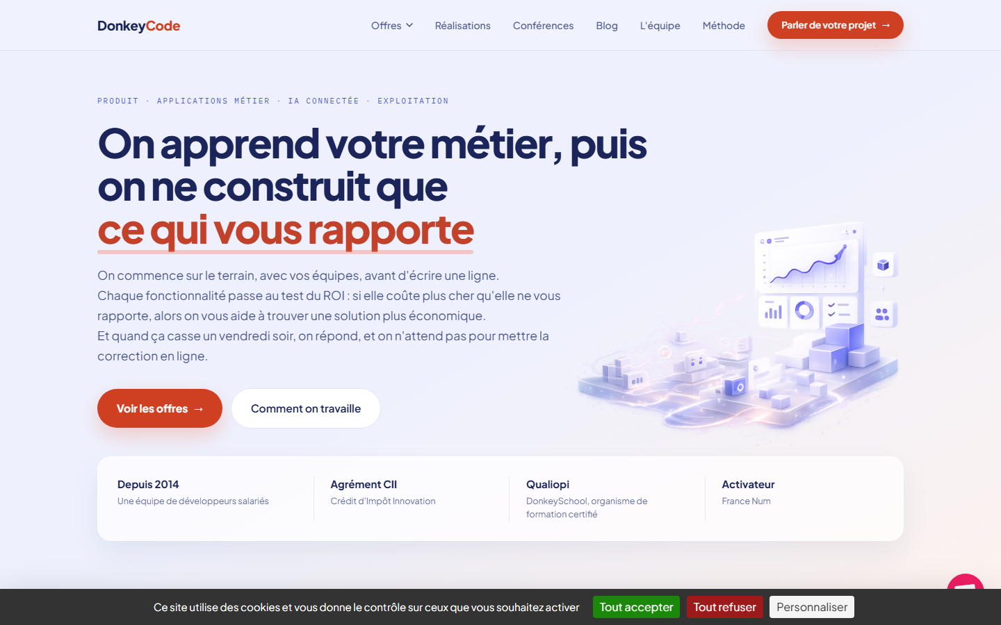 Aperçu du site de DONKEYCODE