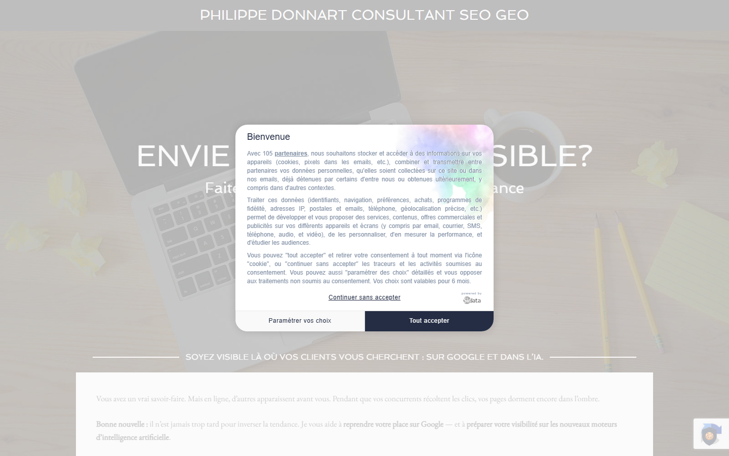 Aperçu du site de PHILIPPE DONNART
