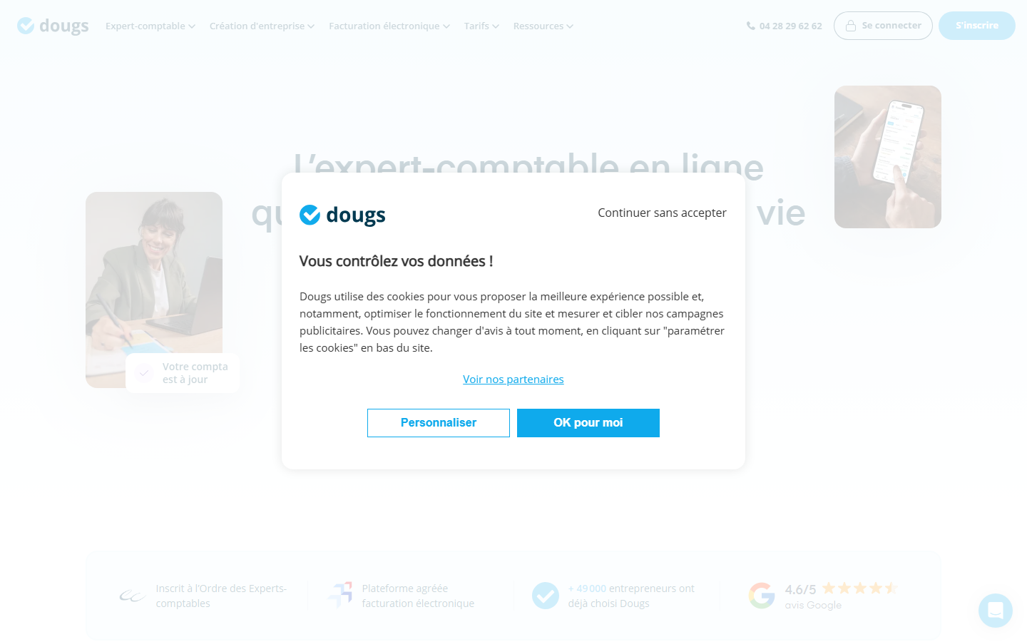 Aperçu du site de DOUGS