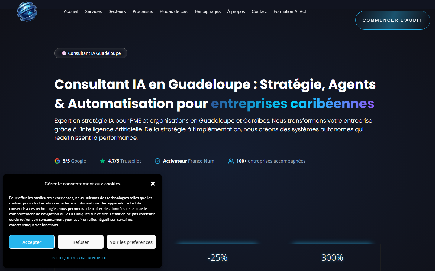 Aperçu du site de Dr Page