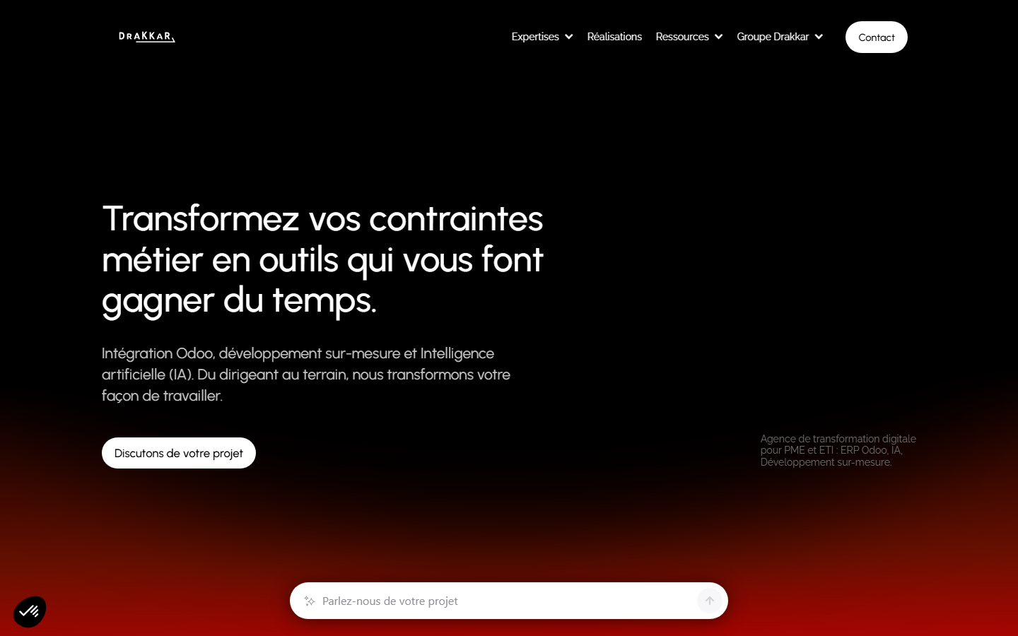 Aperçu du site de Drakkar