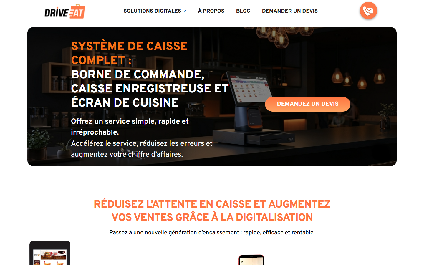 Aperçu du site de DRIVE EAT