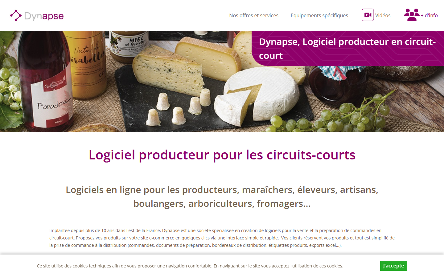 Aperçu du site de DYNAPSE