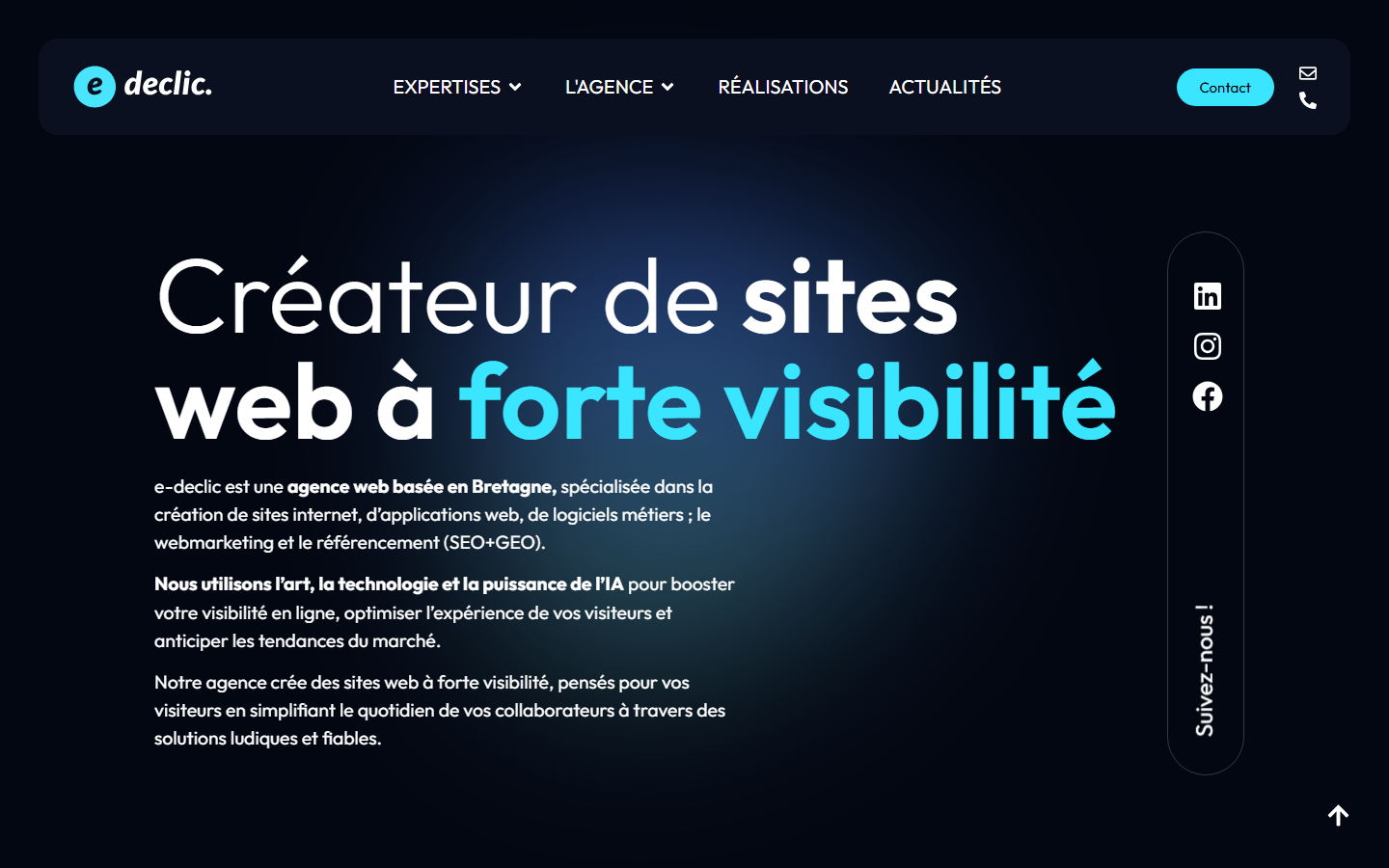 Aperçu du site de E-declic