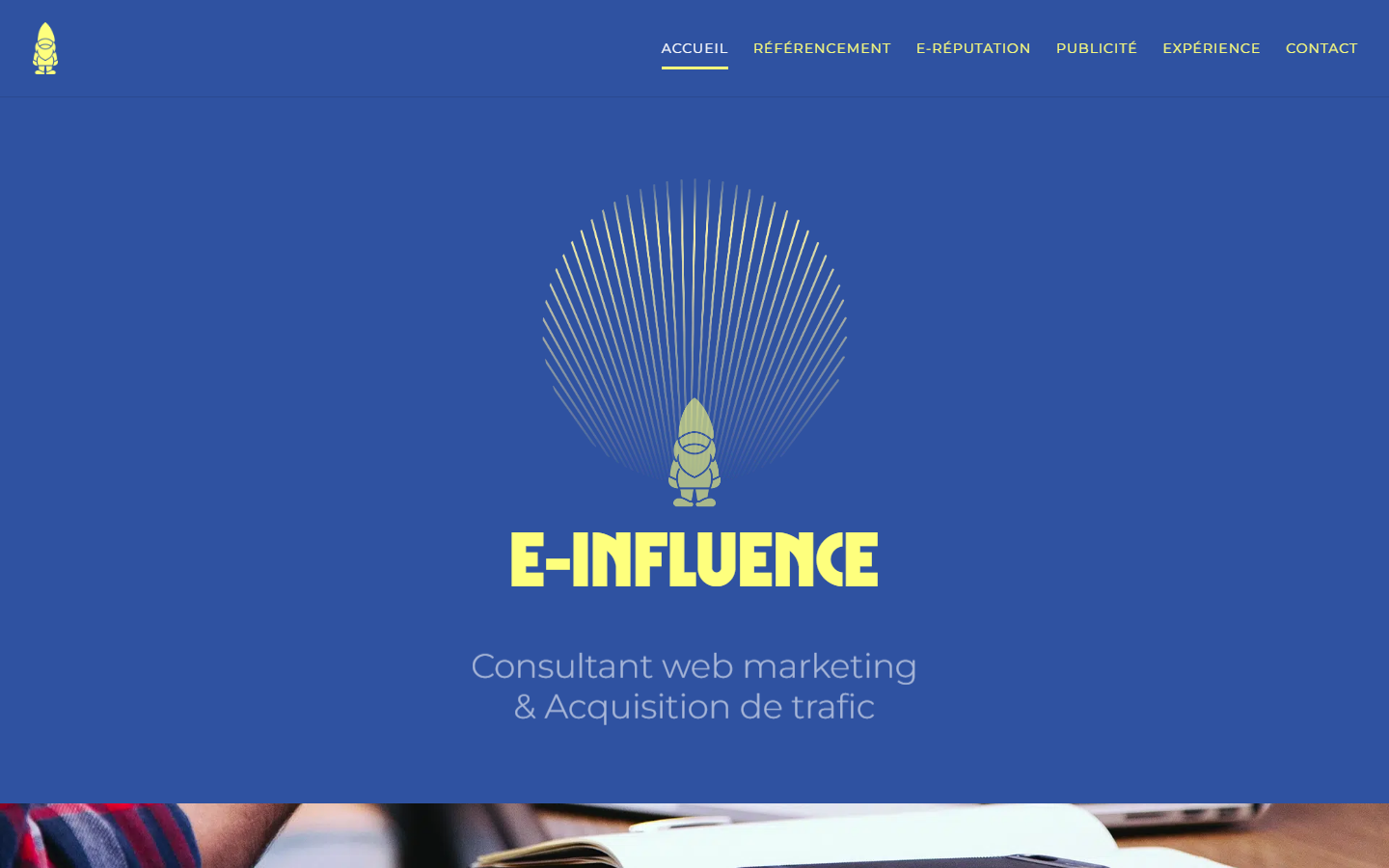 Aperçu du site de E-INFLUENCE