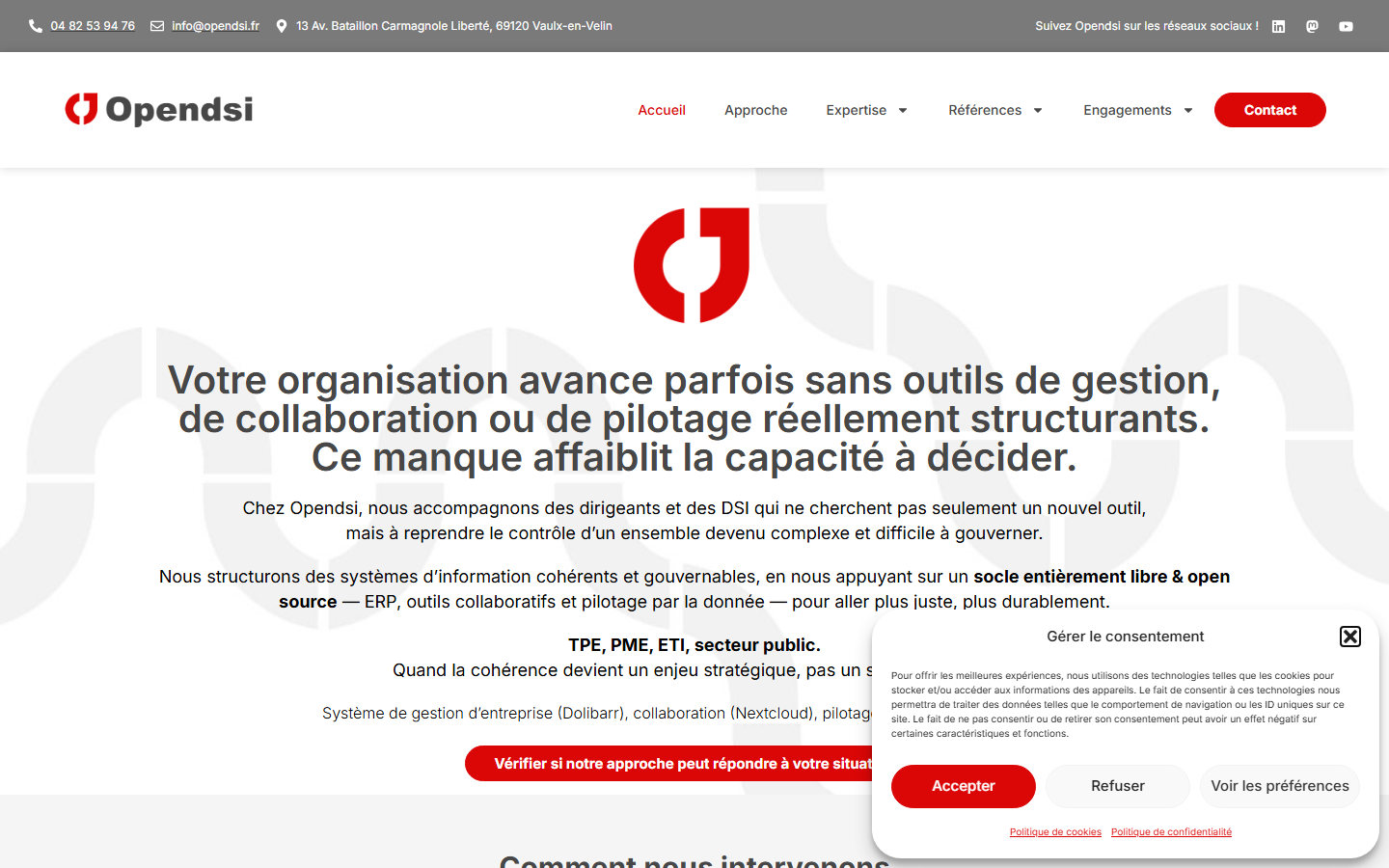 Aperçu du site de Easya Solutions