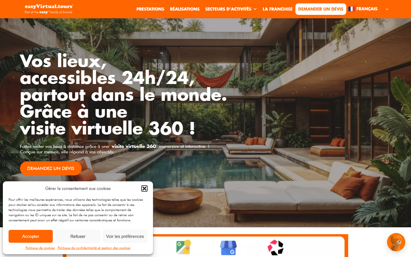 Aperçu du site de easyVirtual.tours 77