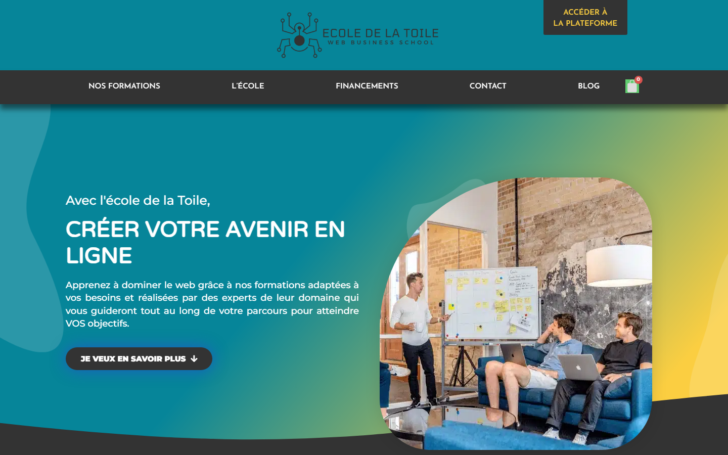 Aperçu du site de ECOLE DE LA TOILE