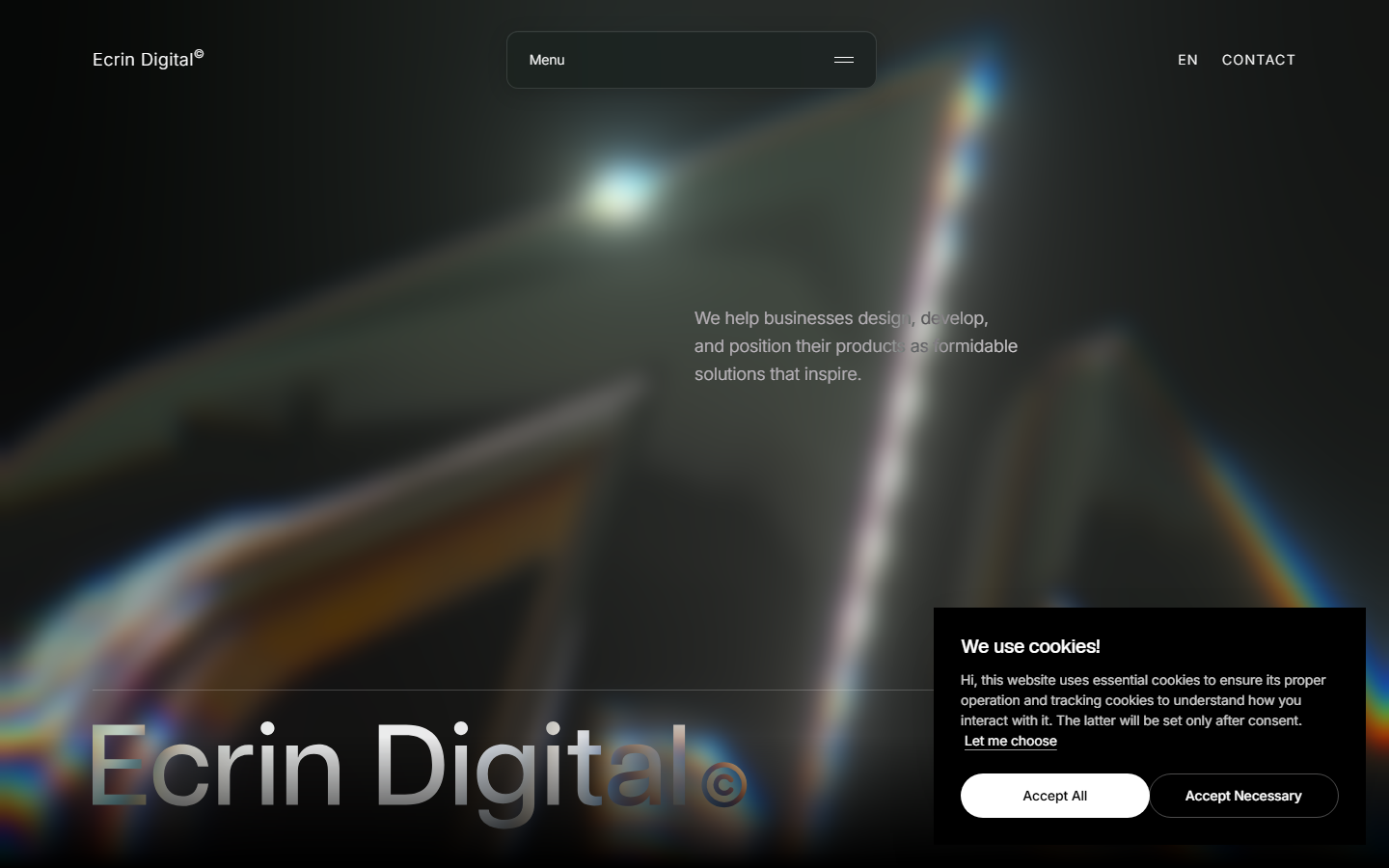Aperçu du site de Ecrin Digital