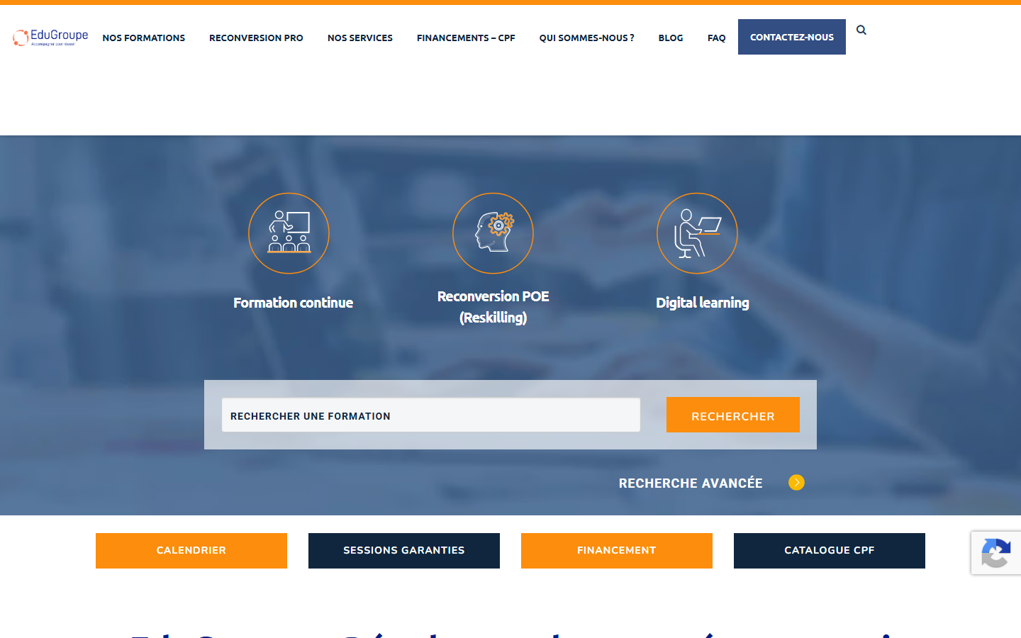 Aperçu du site de EduGroupe