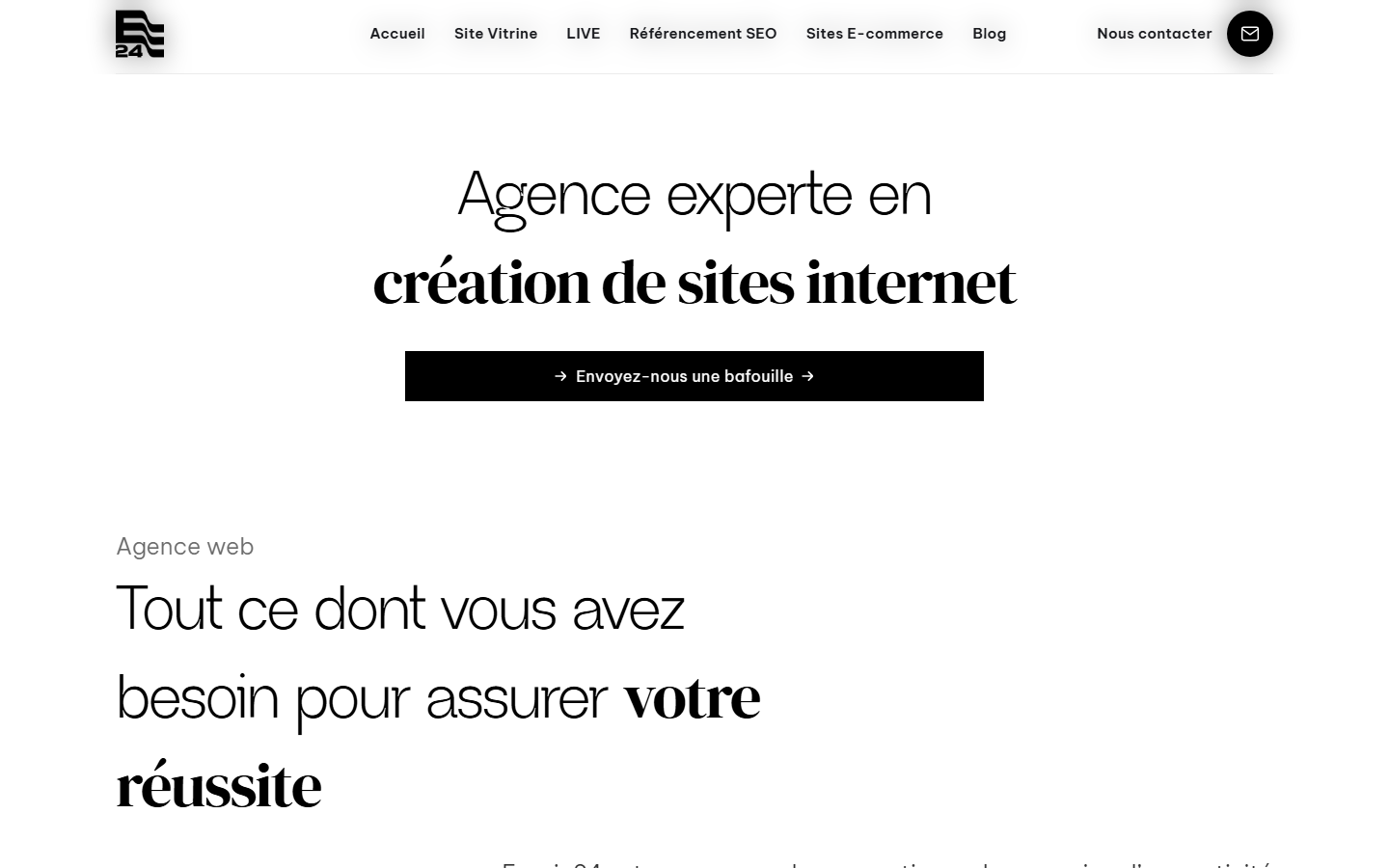 Aperçu du site de EGERIE24