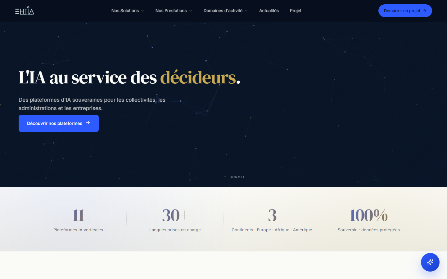 Aperçu du site de EHTIA