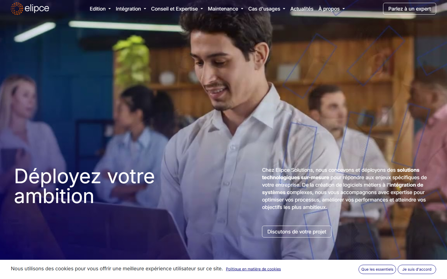 Aperçu du site de ELIPCE INFORMATIQUE
