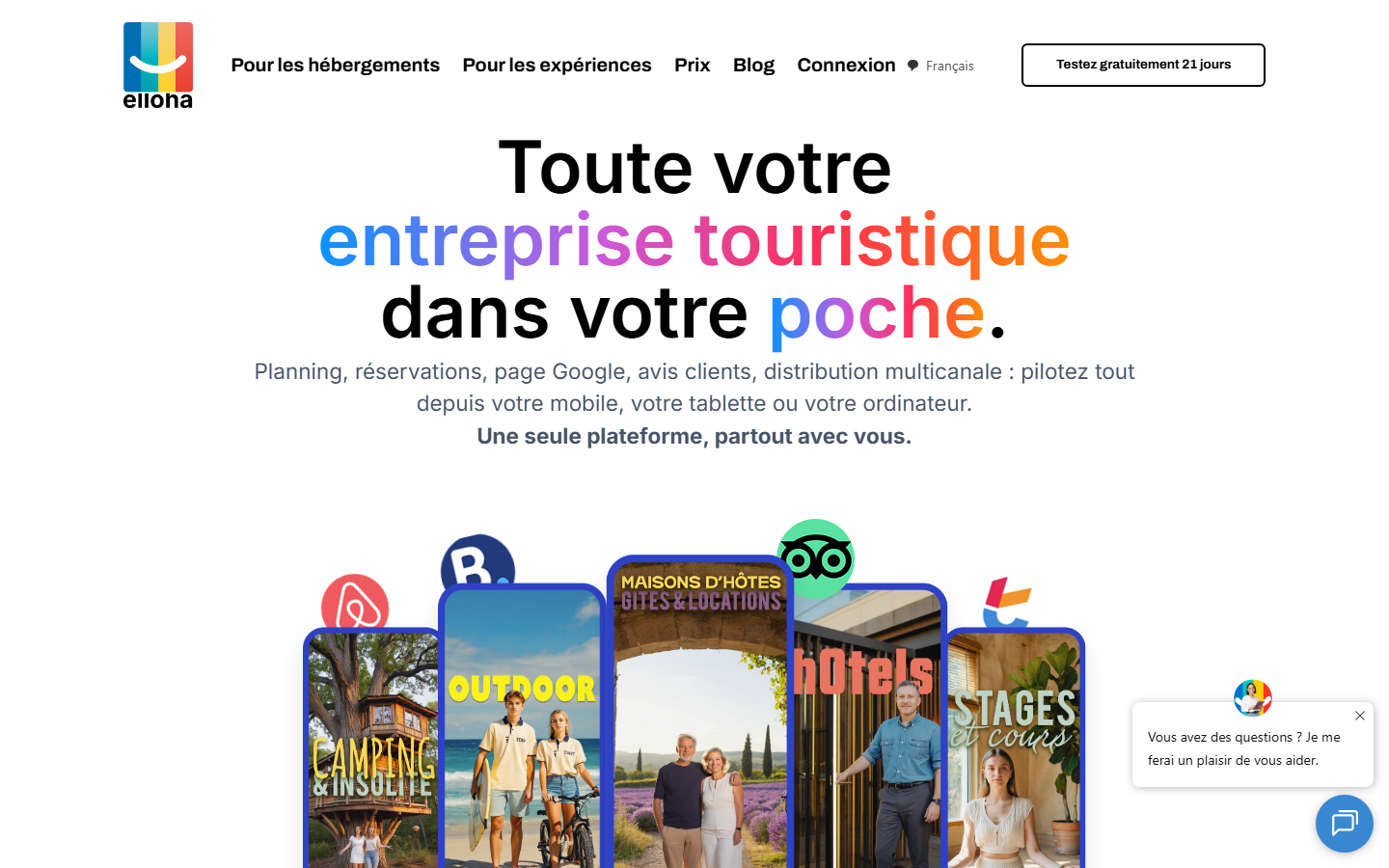 Aperçu du site de elloha