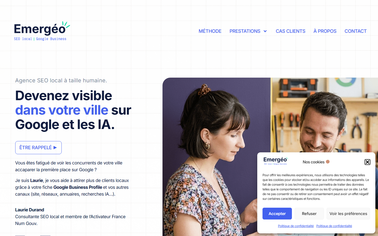Aperçu du site de Durand Laurie