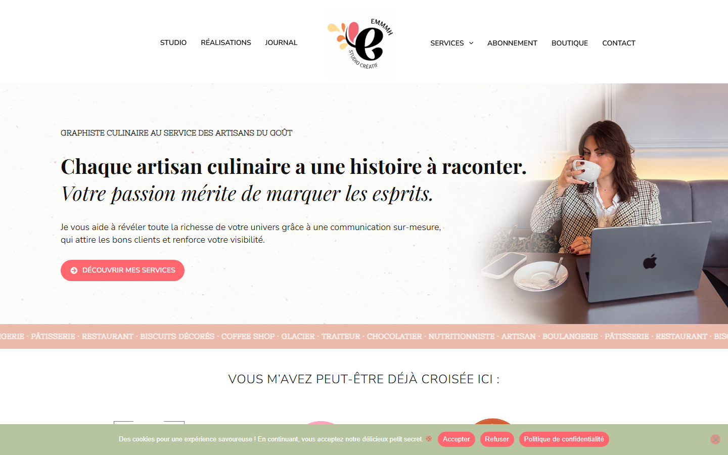 Aperçu du site de Studio Emmmh