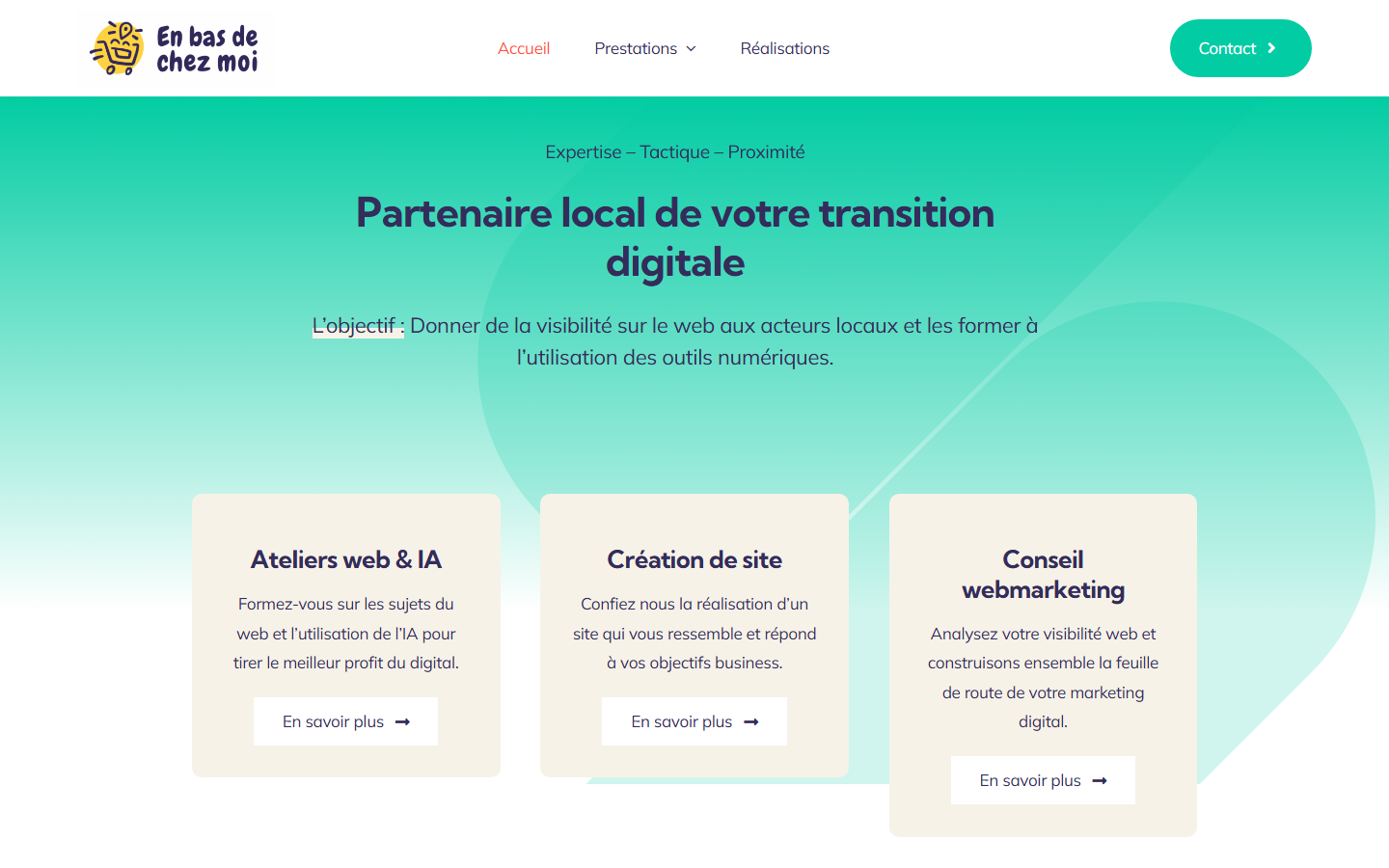 Aperçu du site de EN BAS DE CHEZ MOI
