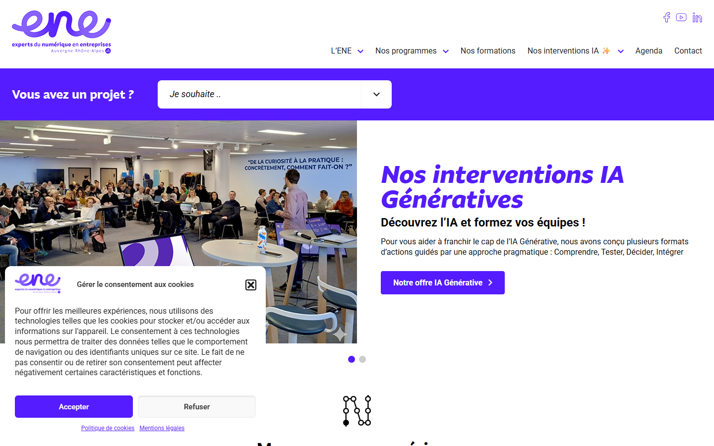 Aperçu du site de ENE