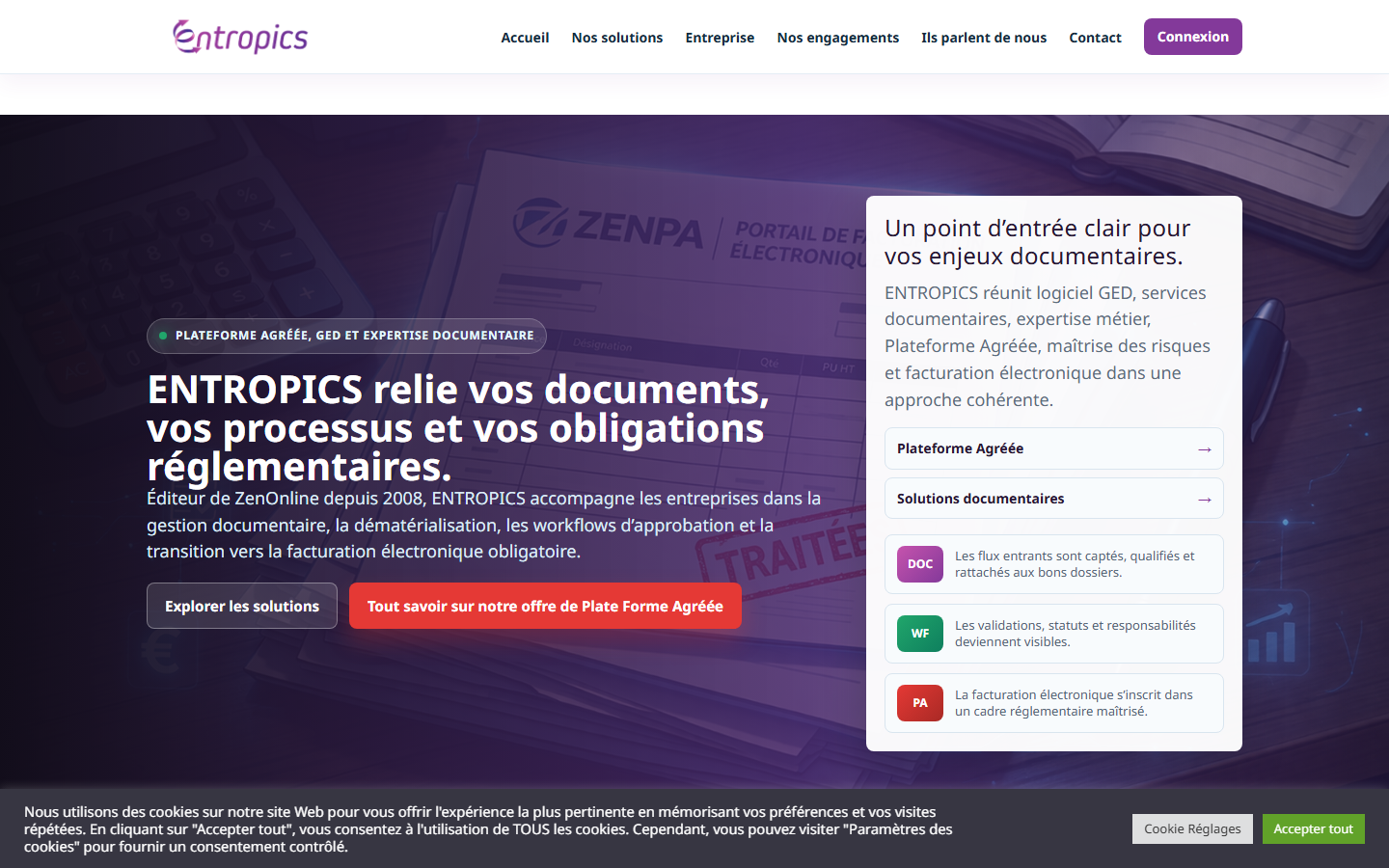 Aperçu du site de ENTROPICS