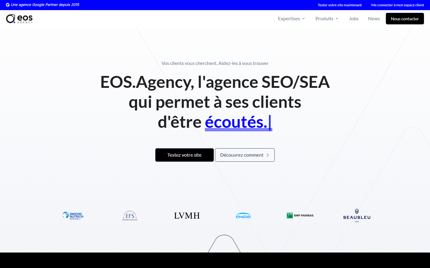 Aperçu du site de EOS AGENCY