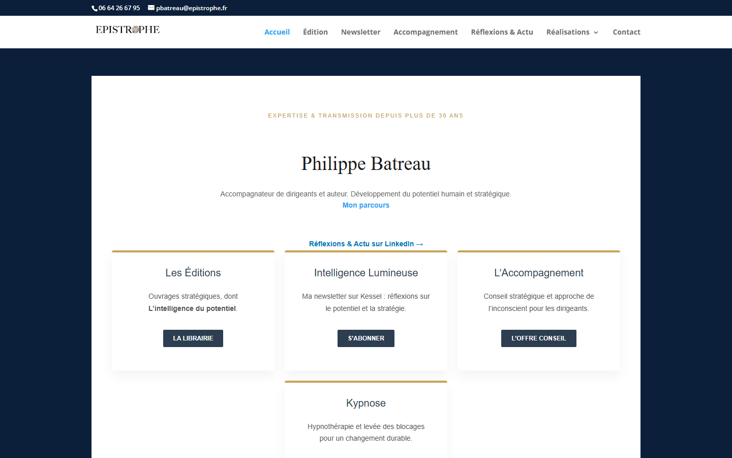 Aperçu du site de Epistrophe