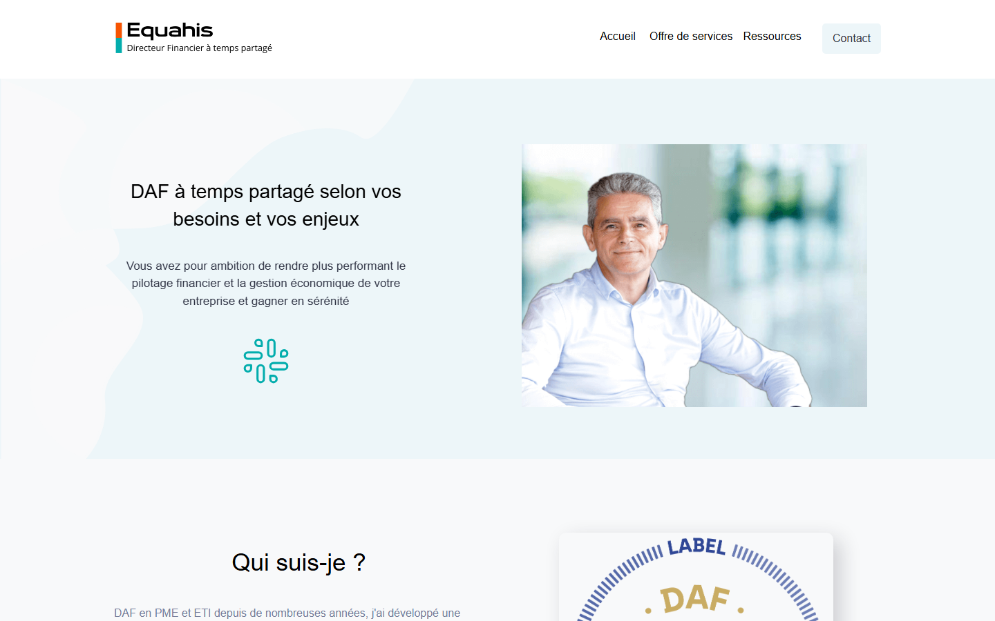 Aperçu du site de Equahis