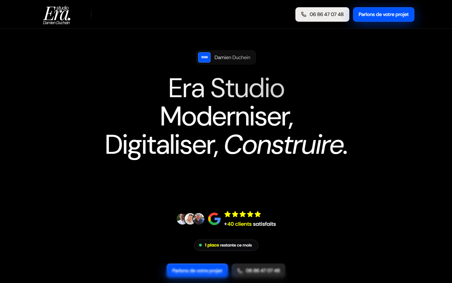 Aperçu du site de Era Studio