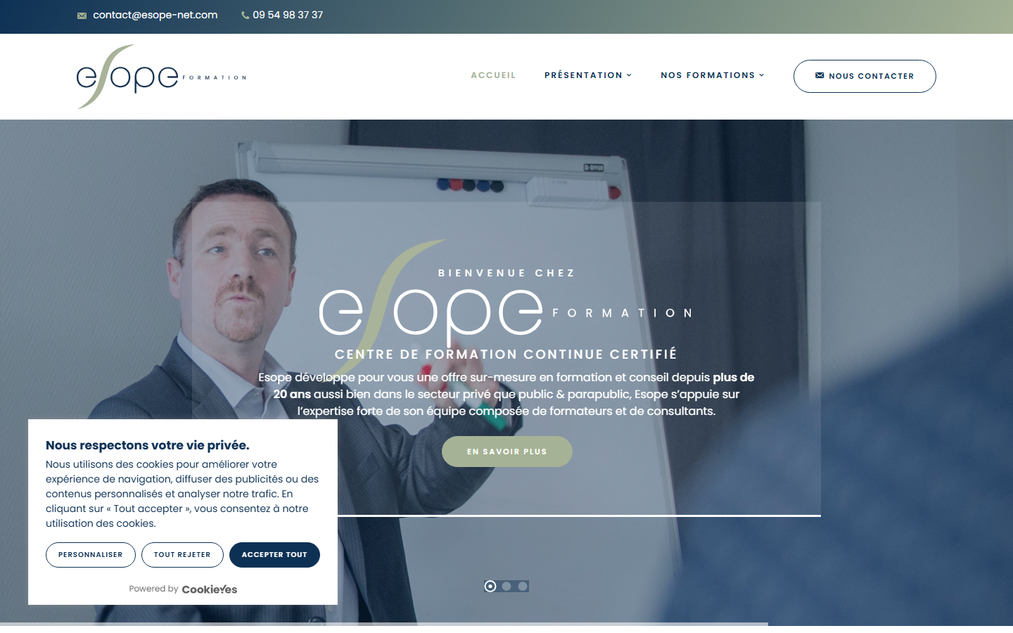 Aperçu du site de ESOPE