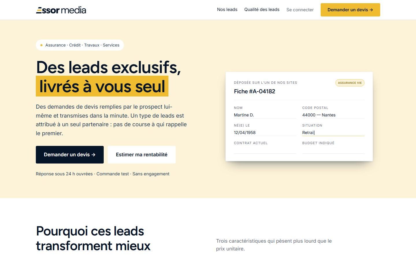 Aperçu du site de ESSOR MEDIA