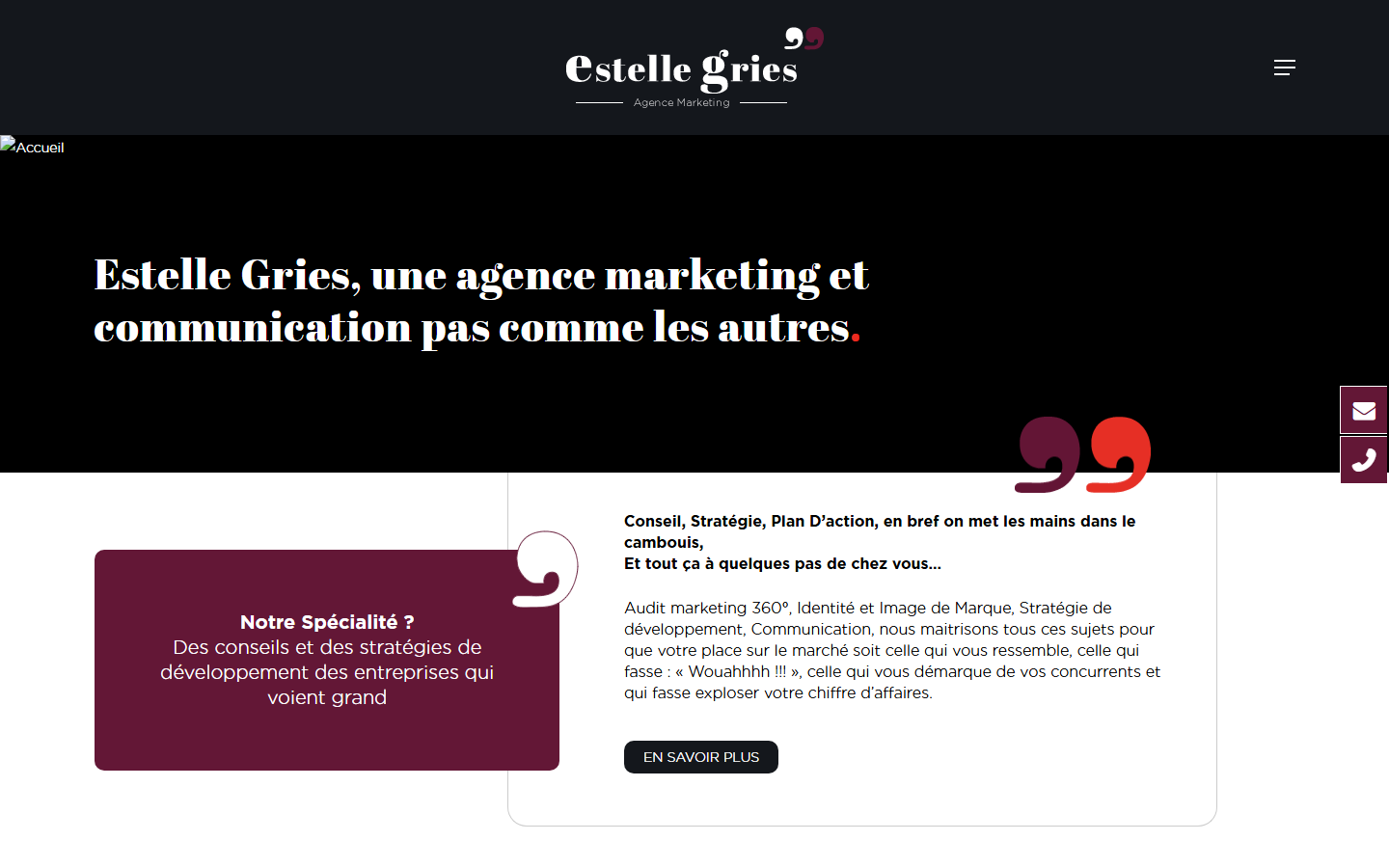 Aperçu du site de Estelle Gries SAS