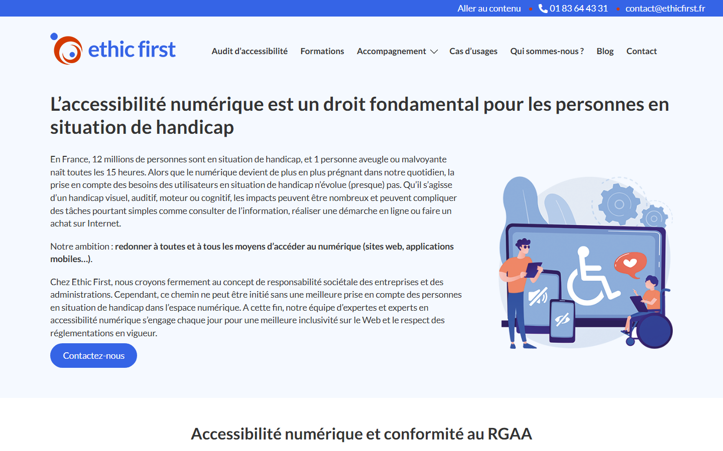 Aperçu du site de ETHIC FIRST