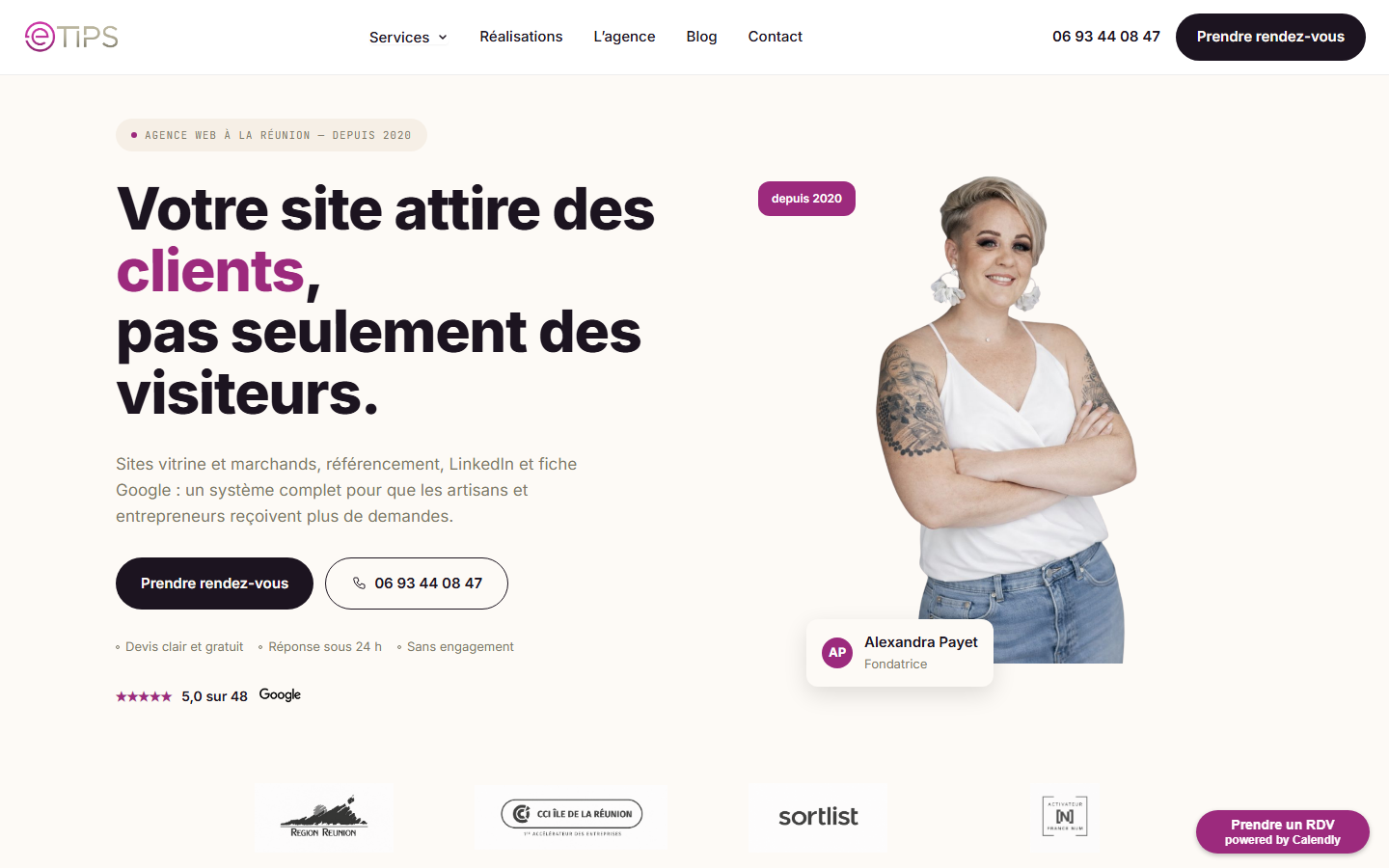 Aperçu du site de AGENCE eTIPS