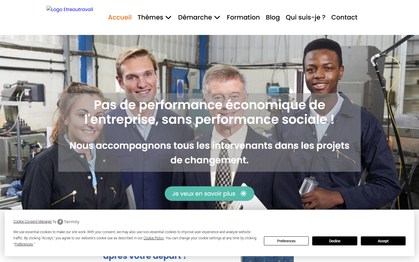 Aperçu du site de Etreautravail Conseil