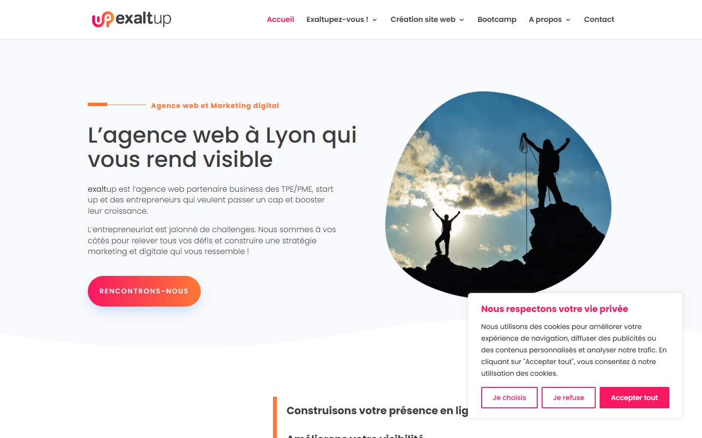 Aperçu du site de EXALTUP