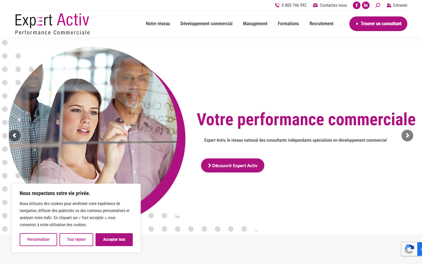 Aperçu du site de EXPERT ACTIV 85