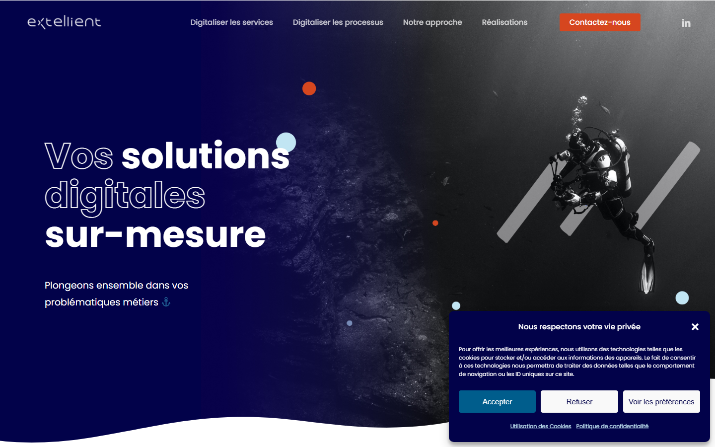 Aperçu du site de EXTELLIENT