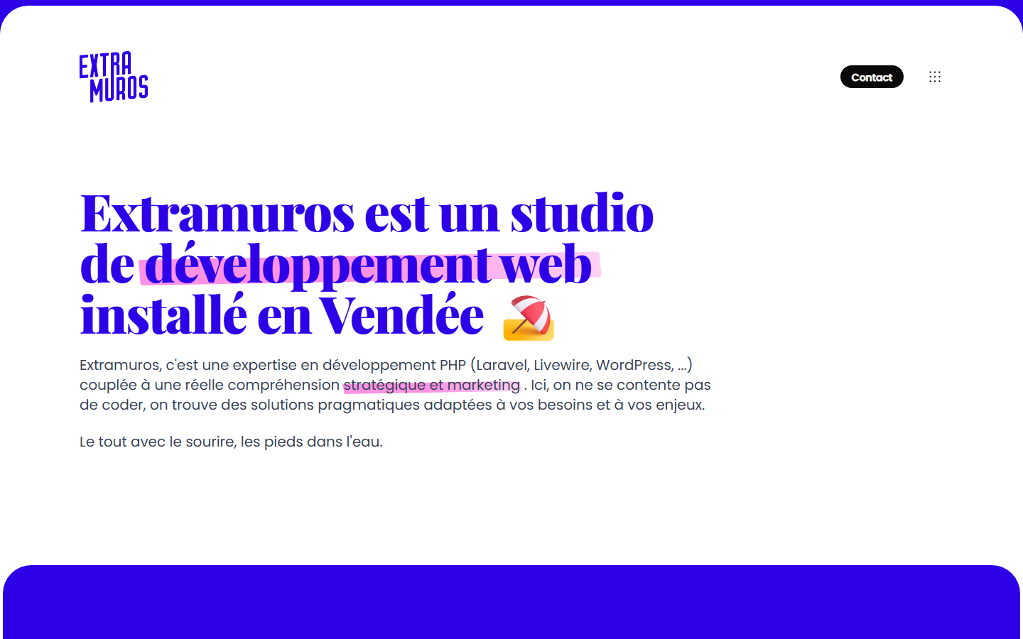 Aperçu du site de Extramuros - Sylvain Boisdé EI
