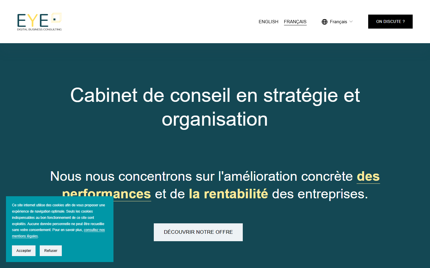 Aperçu du site de EYE CONSULTING