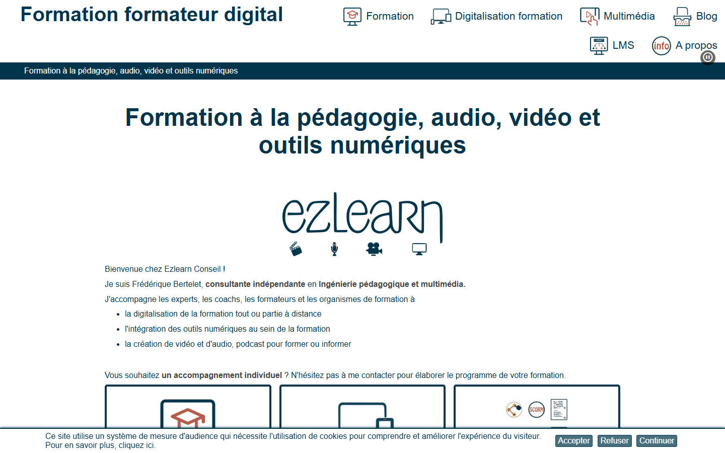 Aperçu du site de EZLEARN