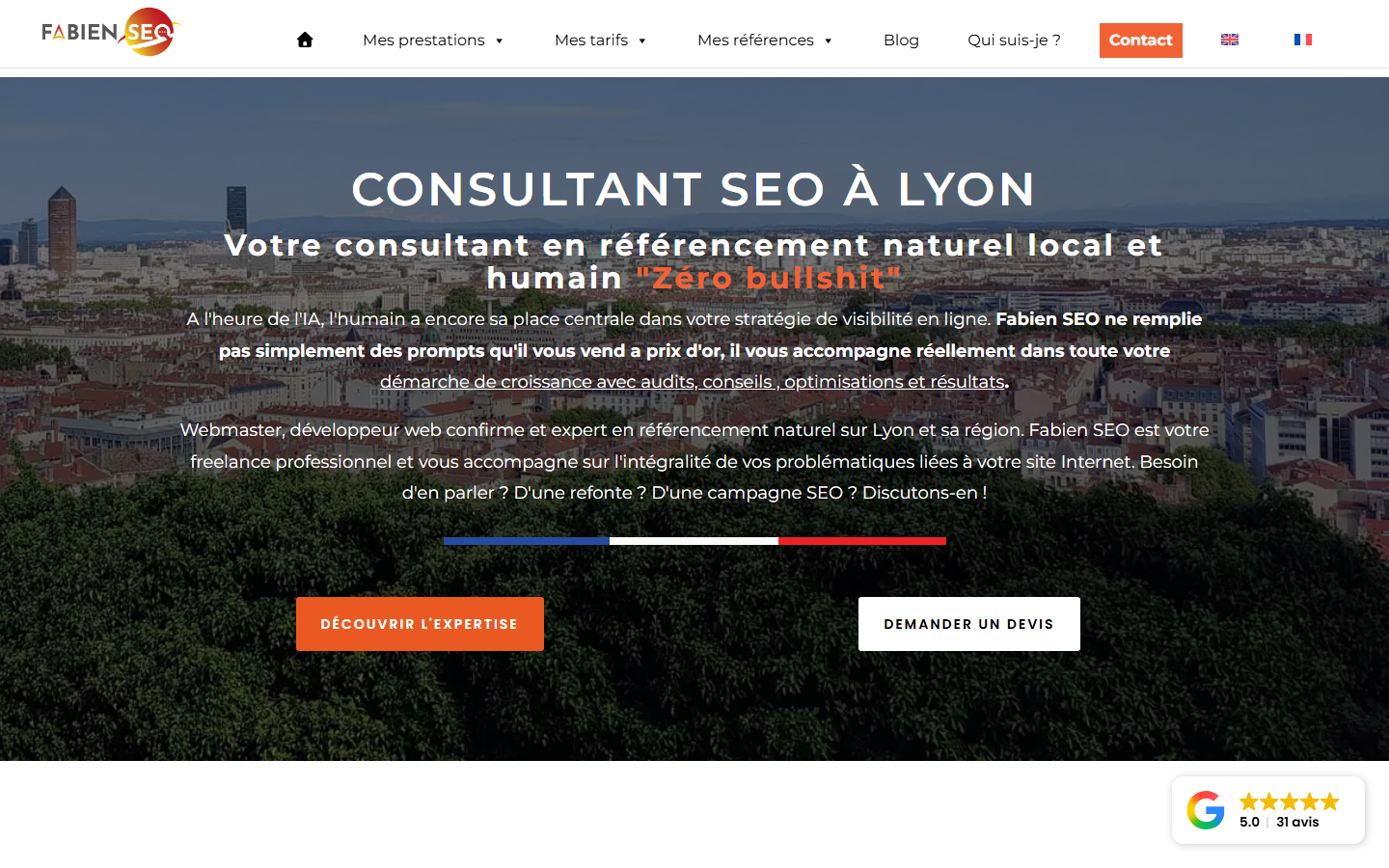 Aperçu du site de Fabien SCHNEIDER