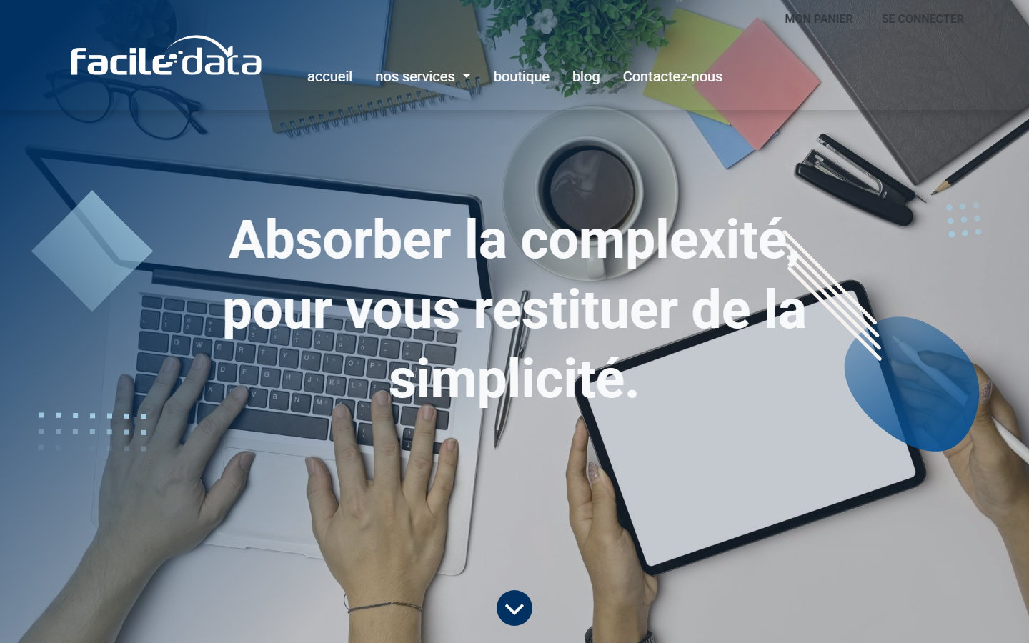 Aperçu du site de FACILE DATA