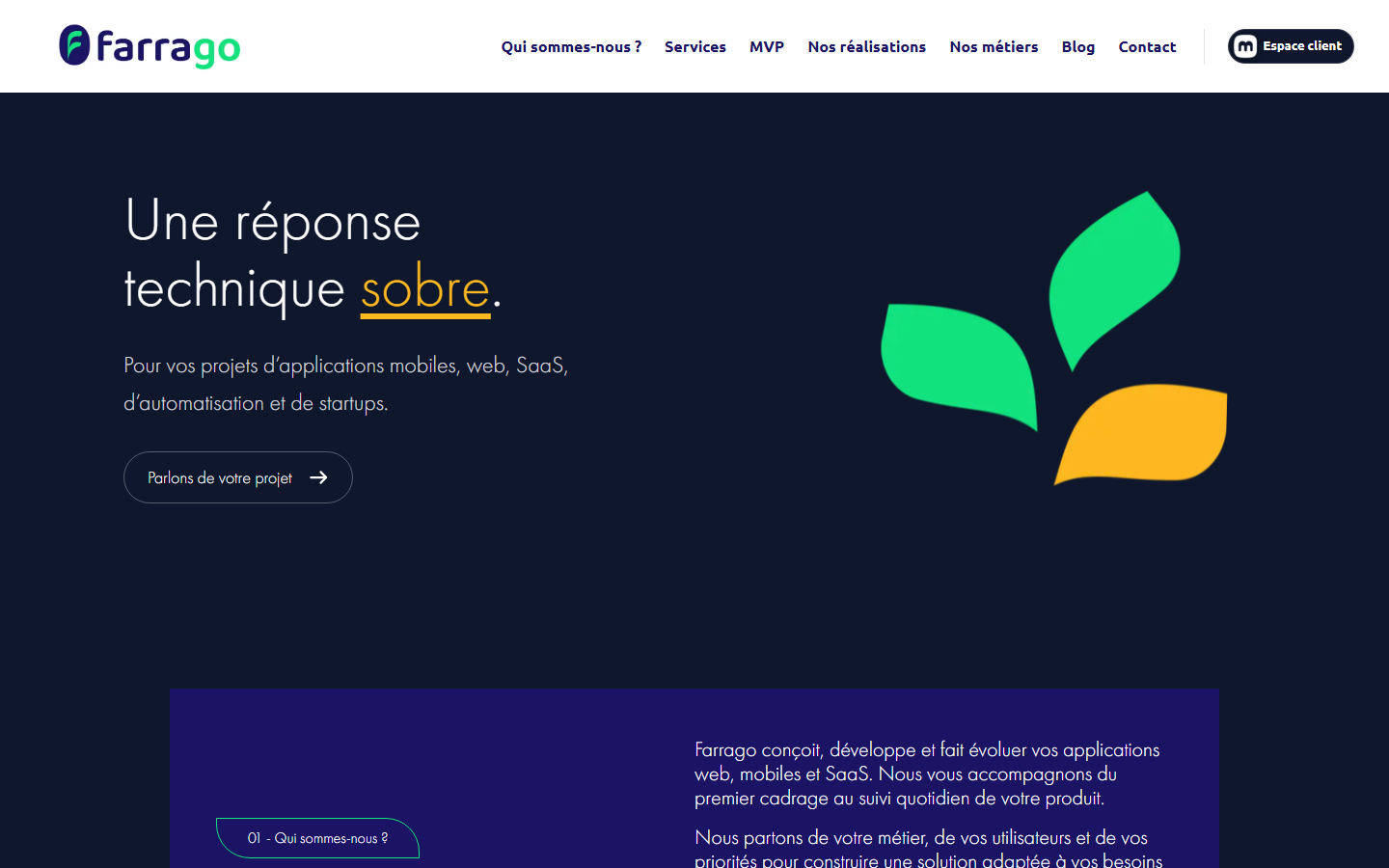 Aperçu du site de FARRAGO