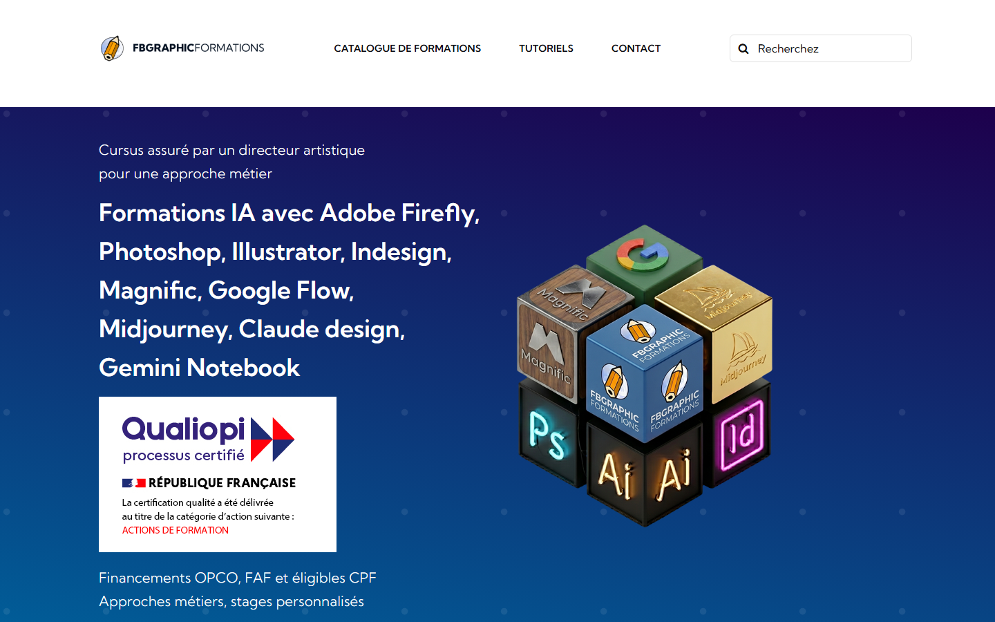 Aperçu du site de FBGRAPHIC