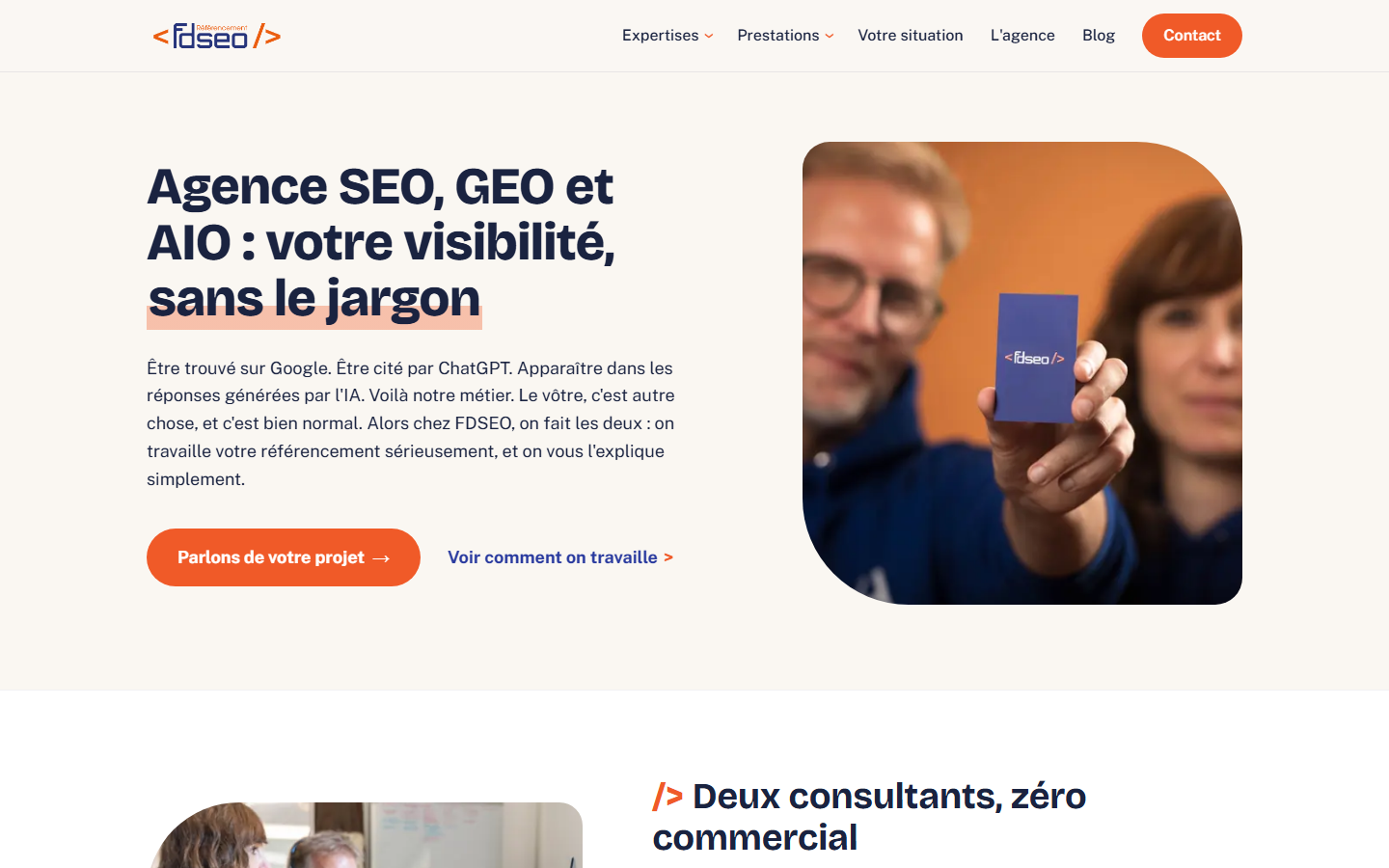 Aperçu du site de FDSEO