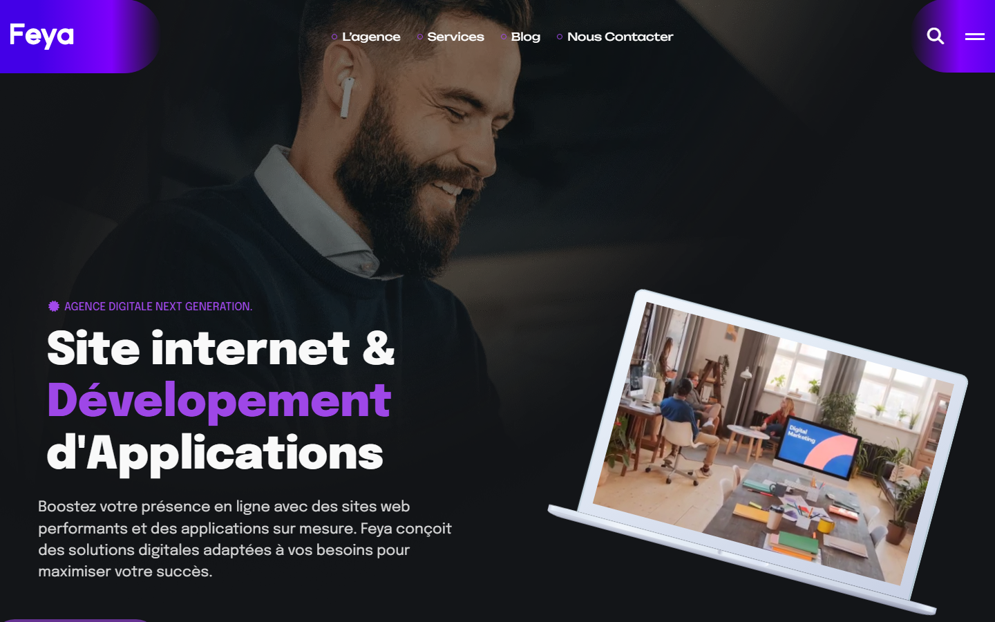 Aperçu du site de Feya