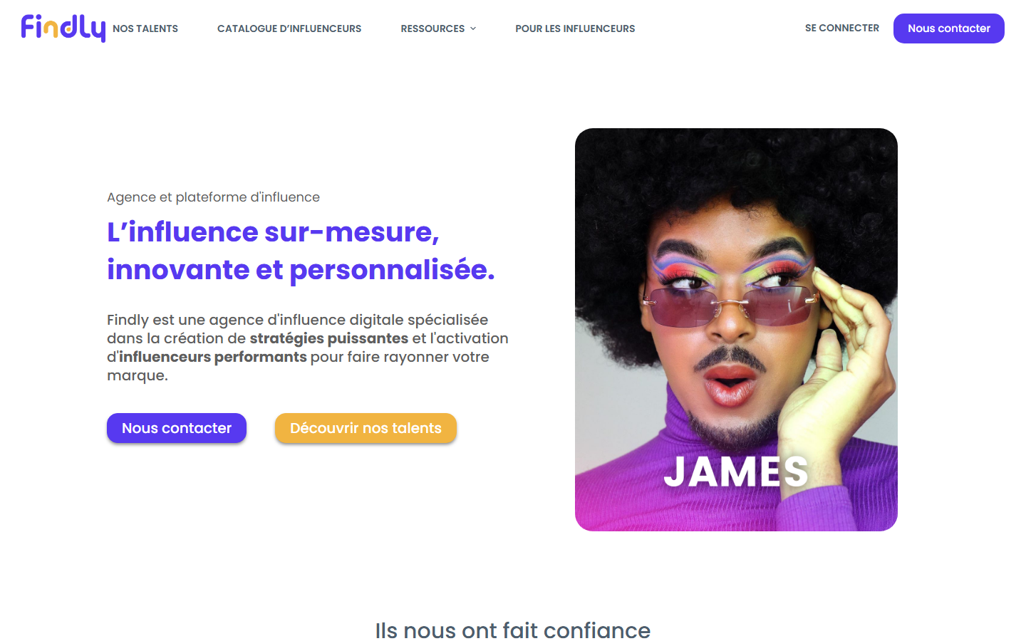 Aperçu du site de Findly