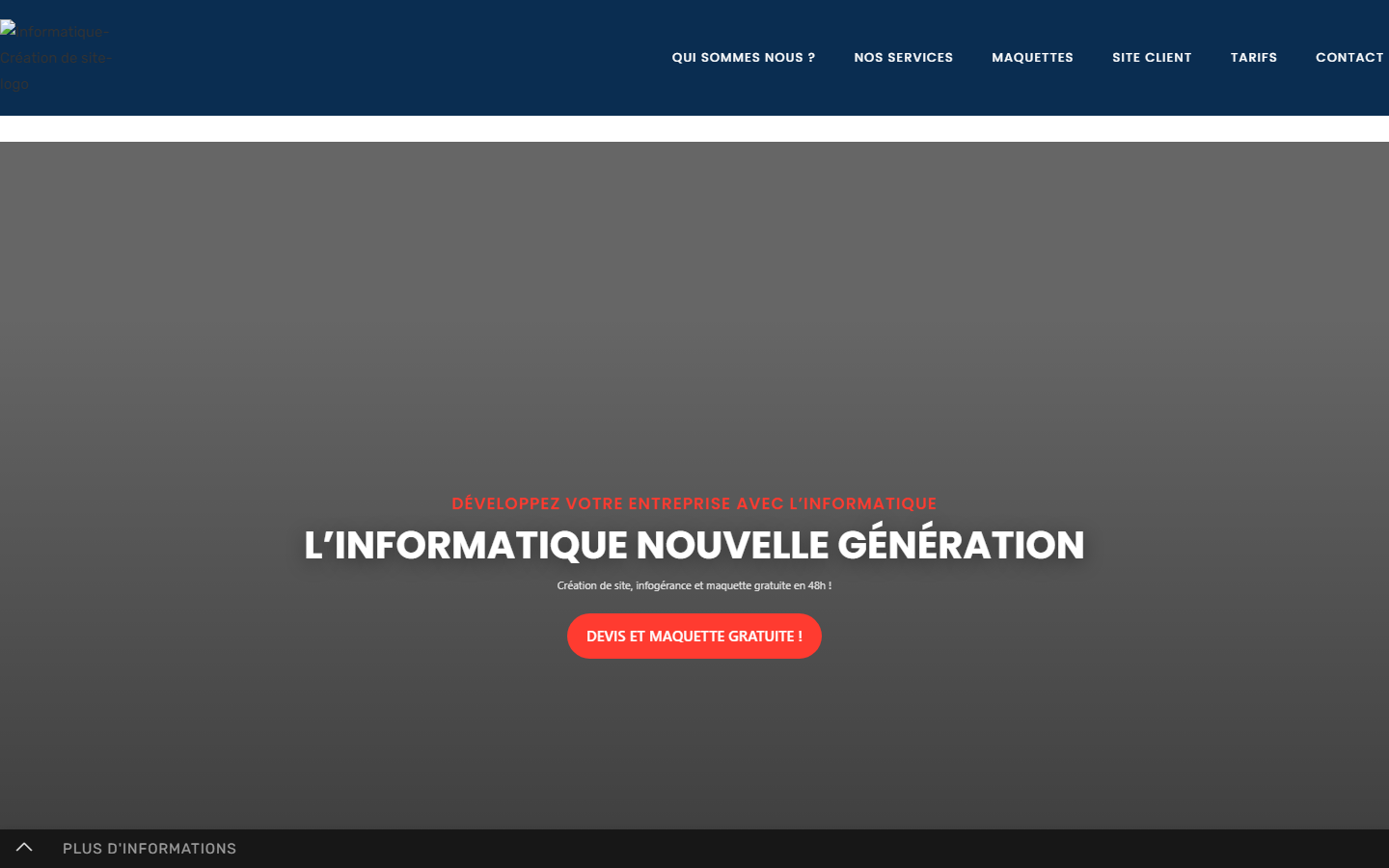 Aperçu du site de Fire'Technologie